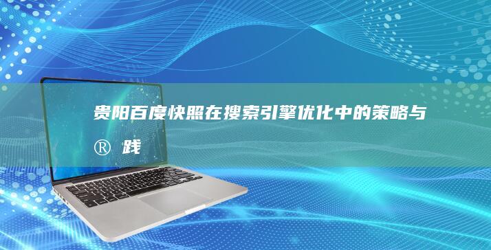 贵阳百度快照在搜索引擎优化中的策略与实践